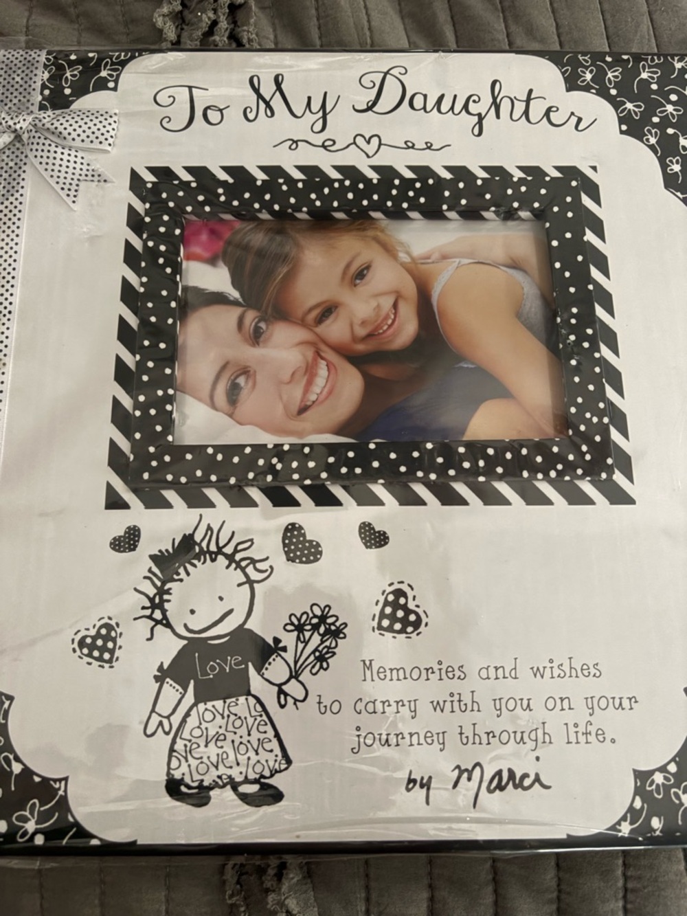 To My Daughter Decorative Picture Frame - White & Black